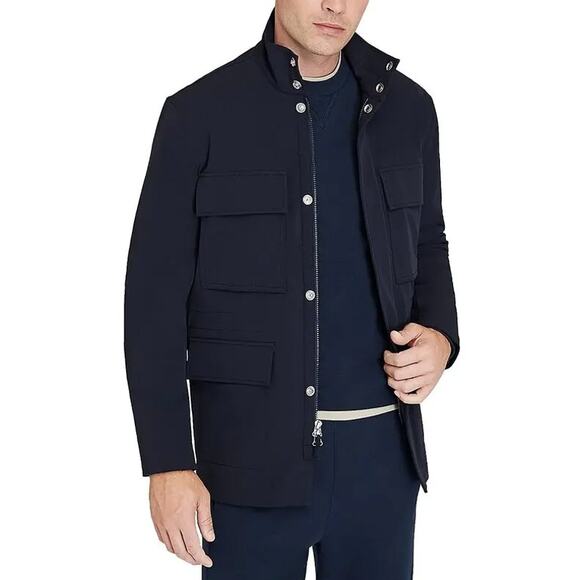 CLUB MONACO CMTech M65 Stretch Jacket Nylon Navy Blue Sz L $298 - Picture 1 of 8